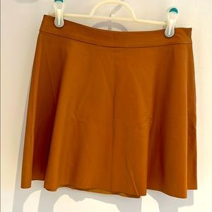 Joie camel leather skater skirt